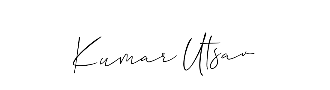 Kumar Utsav stylish signature style. Best Handwritten Sign (Allison_Script) for my name. Handwritten Signature Collection Ideas for my name Kumar Utsav. Kumar Utsav signature style 2 images and pictures png