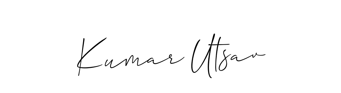 Kumar Utsav stylish signature style. Best Handwritten Sign (Allison_Script) for my name. Handwritten Signature Collection Ideas for my name Kumar Utsav. Kumar Utsav signature style 2 images and pictures png