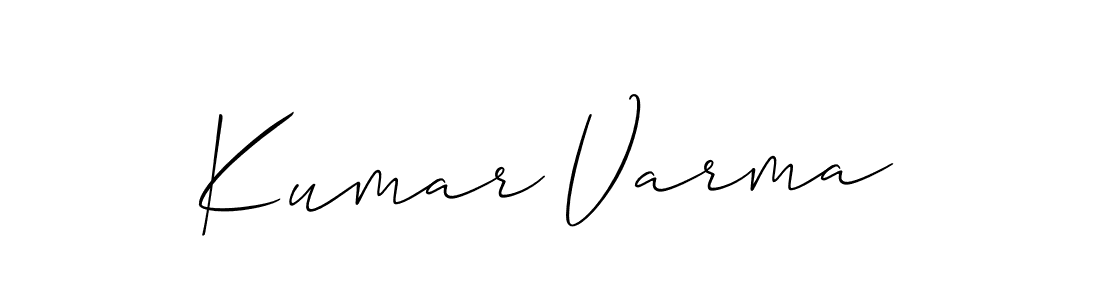 The best way (Allison_Script) to make a short signature is to pick only two or three words in your name. The name Kumar Varma include a total of six letters. For converting this name. Kumar Varma signature style 2 images and pictures png