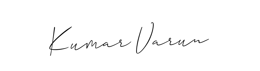 The best way (Allison_Script) to make a short signature is to pick only two or three words in your name. The name Kumar Varun include a total of six letters. For converting this name. Kumar Varun signature style 2 images and pictures png