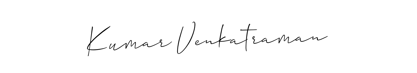 How to make Kumar Venkatraman name signature. Use Allison_Script style for creating short signs online. This is the latest handwritten sign. Kumar Venkatraman signature style 2 images and pictures png