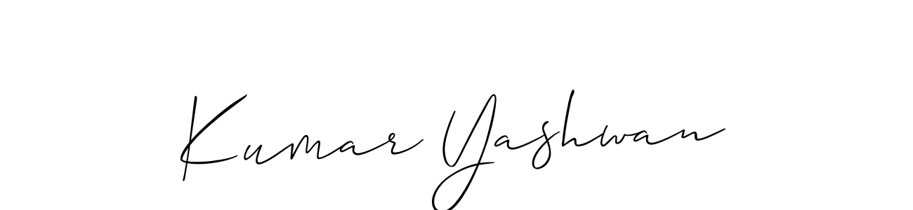 Make a beautiful signature design for name Kumar Yashwan. With this signature (Allison_Script) style, you can create a handwritten signature for free. Kumar Yashwan signature style 2 images and pictures png