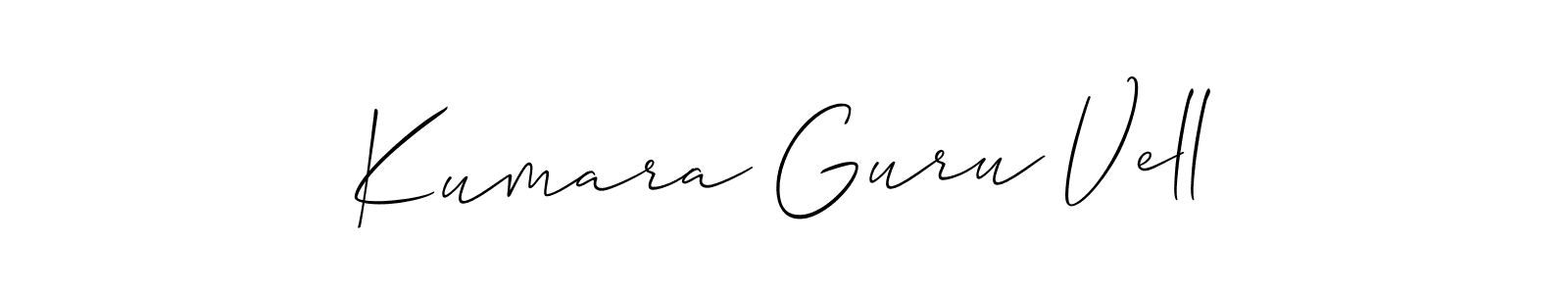 Design your own signature with our free online signature maker. With this signature software, you can create a handwritten (Allison_Script) signature for name Kumara Guru Vell. Kumara Guru Vell signature style 2 images and pictures png