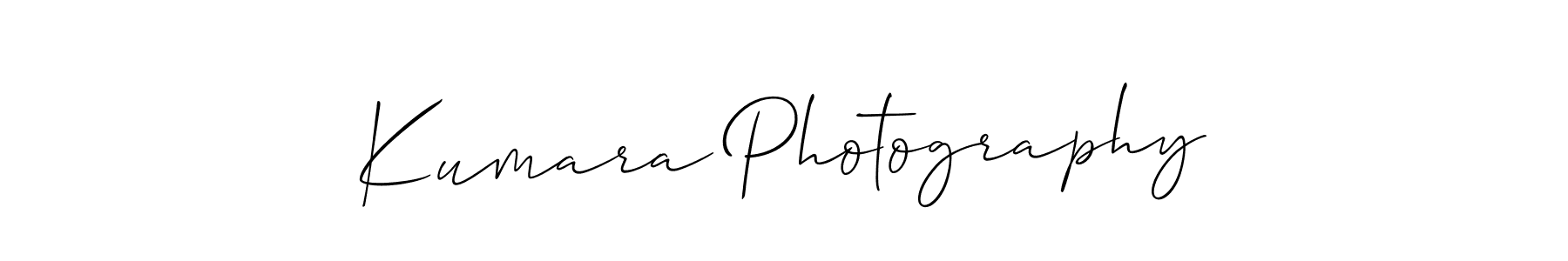 Create a beautiful signature design for name Kumara Photography. With this signature (Allison_Script) fonts, you can make a handwritten signature for free. Kumara Photography signature style 2 images and pictures png