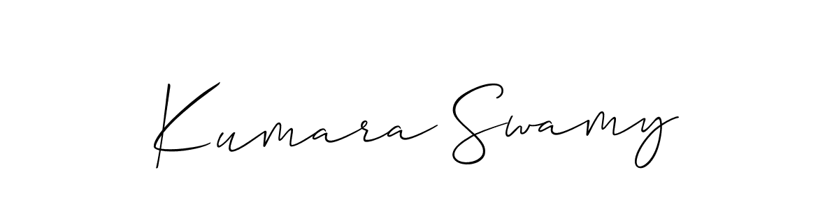 You should practise on your own different ways (Allison_Script) to write your name (Kumara Swamy) in signature. don't let someone else do it for you. Kumara Swamy signature style 2 images and pictures png