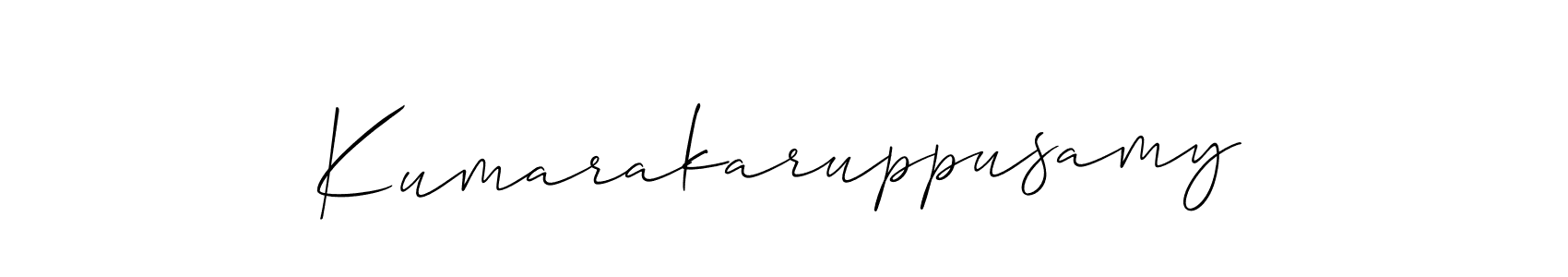 Also we have Kumarakaruppusamy name is the best signature style. Create professional handwritten signature collection using Allison_Script autograph style. Kumarakaruppusamy signature style 2 images and pictures png