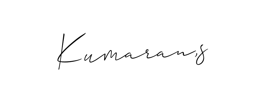 Make a beautiful signature design for name Kumaran,s. Use this online signature maker to create a handwritten signature for free. Kumaran,s signature style 2 images and pictures png