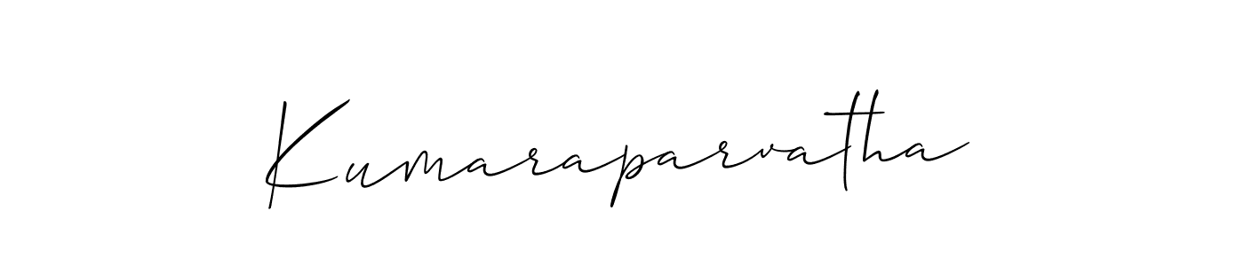 How to make Kumaraparvatha signature? Allison_Script is a professional autograph style. Create handwritten signature for Kumaraparvatha name. Kumaraparvatha signature style 2 images and pictures png