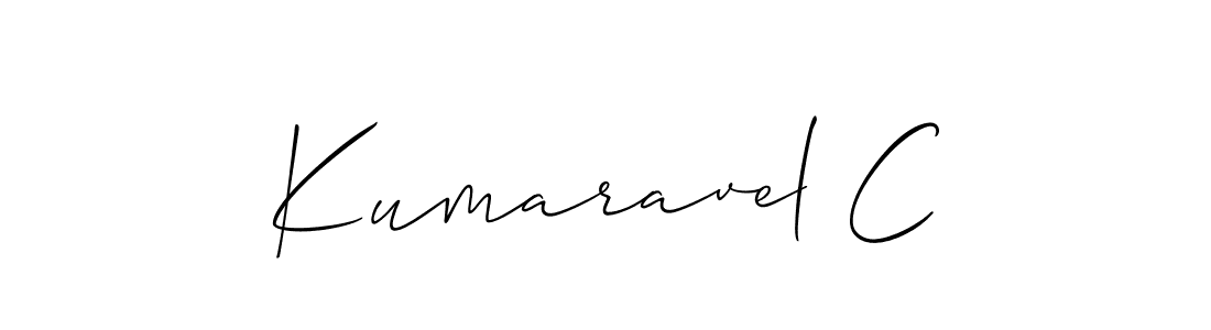 It looks lik you need a new signature style for name Kumaravel C. Design unique handwritten (Allison_Script) signature with our free signature maker in just a few clicks. Kumaravel C signature style 2 images and pictures png