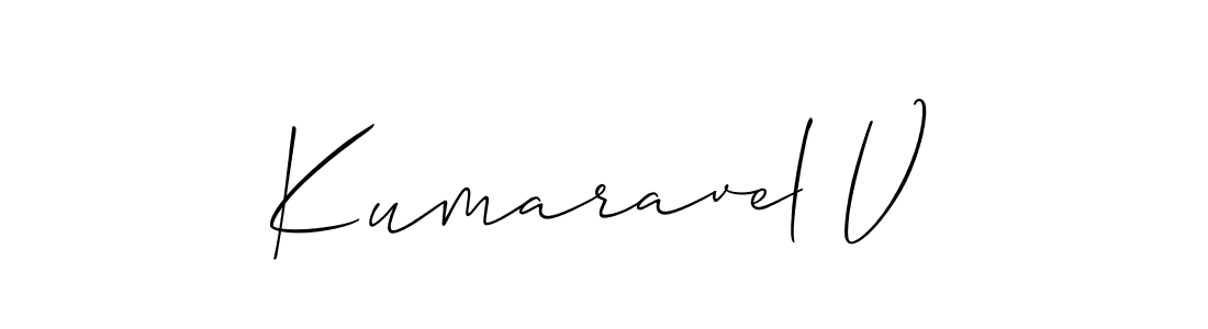You can use this online signature creator to create a handwritten signature for the name Kumaravel V. This is the best online autograph maker. Kumaravel V signature style 2 images and pictures png