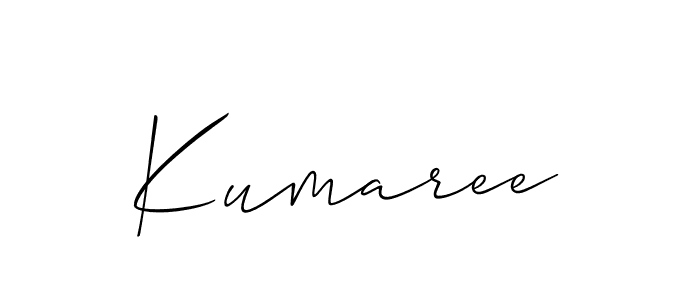 Use a signature maker to create a handwritten signature online. With this signature software, you can design (Allison_Script) your own signature for name Kumaree. Kumaree signature style 2 images and pictures png