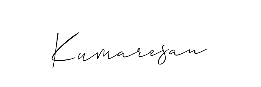 You should practise on your own different ways (Allison_Script) to write your name (Kumaresan) in signature. don't let someone else do it for you. Kumaresan signature style 2 images and pictures png