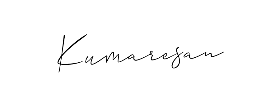 You should practise on your own different ways (Allison_Script) to write your name (Kumaresan) in signature. don't let someone else do it for you. Kumaresan signature style 2 images and pictures png