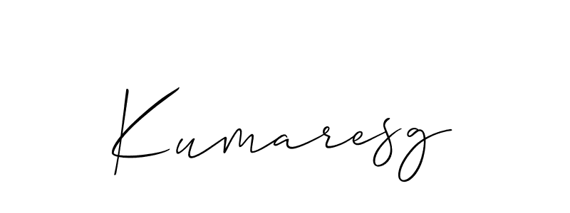It looks lik you need a new signature style for name Kumaresg. Design unique handwritten (Allison_Script) signature with our free signature maker in just a few clicks. Kumaresg signature style 2 images and pictures png
