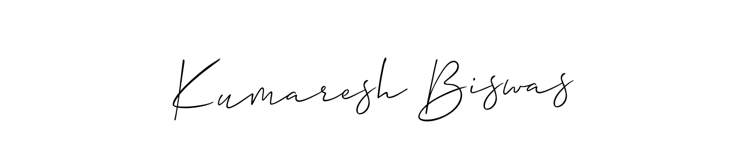 Kumaresh Biswas stylish signature style. Best Handwritten Sign (Allison_Script) for my name. Handwritten Signature Collection Ideas for my name Kumaresh Biswas. Kumaresh Biswas signature style 2 images and pictures png