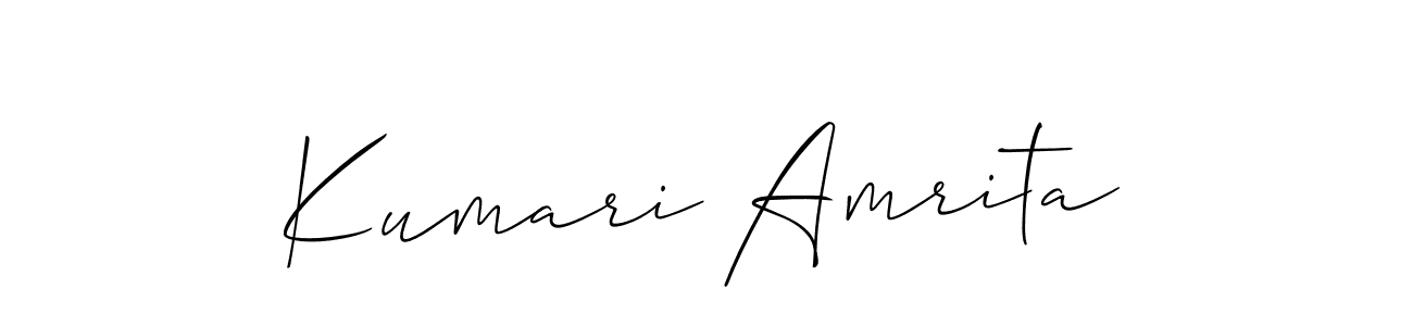 How to Draw Kumari Amrita signature style? Allison_Script is a latest design signature styles for name Kumari Amrita. Kumari Amrita signature style 2 images and pictures png