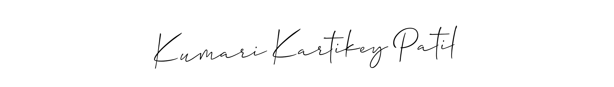 Design your own signature with our free online signature maker. With this signature software, you can create a handwritten (Allison_Script) signature for name Kumari Kartikey Patil. Kumari Kartikey Patil signature style 2 images and pictures png