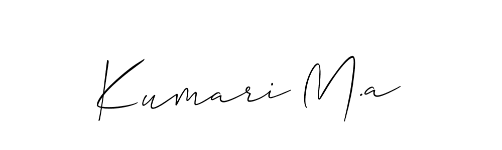 How to Draw Kumari M.a signature style? Allison_Script is a latest design signature styles for name Kumari M.a. Kumari M.a signature style 2 images and pictures png