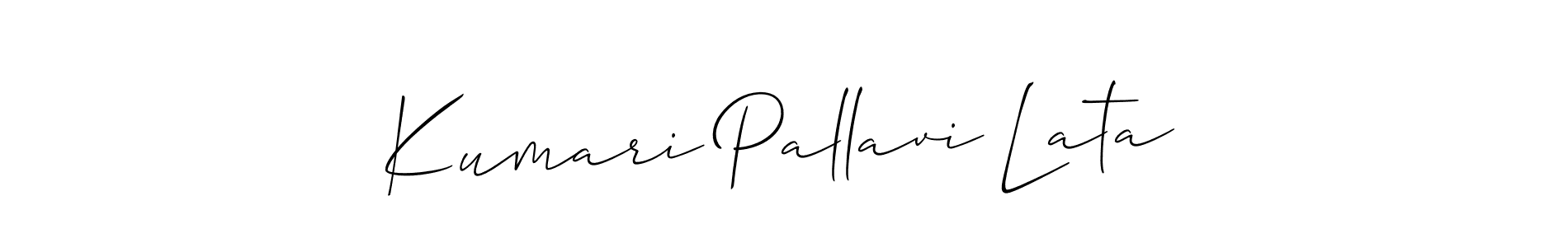 You can use this online signature creator to create a handwritten signature for the name Kumari Pallavi Lata. This is the best online autograph maker. Kumari Pallavi Lata signature style 2 images and pictures png