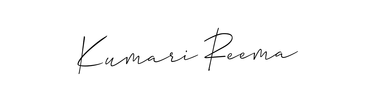 How to make Kumari Reema signature? Allison_Script is a professional autograph style. Create handwritten signature for Kumari Reema name. Kumari Reema signature style 2 images and pictures png