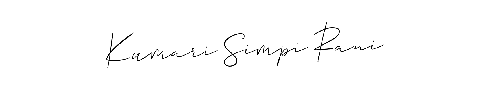 Make a beautiful signature design for name Kumari Simpi Rani. Use this online signature maker to create a handwritten signature for free. Kumari Simpi Rani signature style 2 images and pictures png