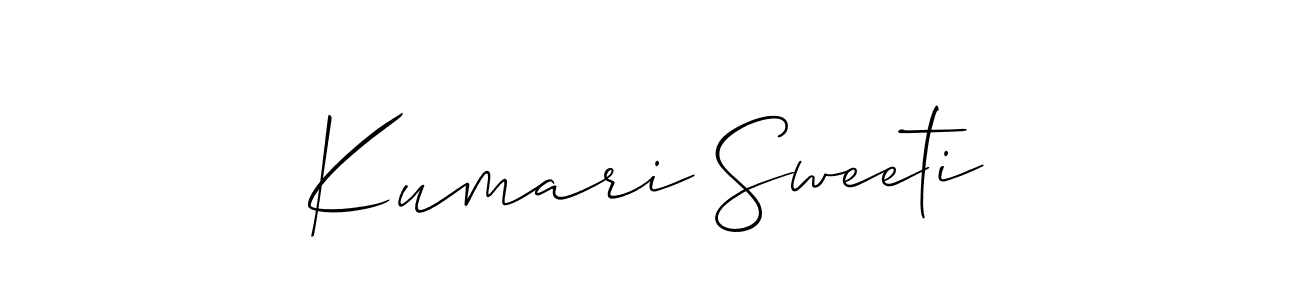 Also You can easily find your signature by using the search form. We will create Kumari Sweeti name handwritten signature images for you free of cost using Allison_Script sign style. Kumari Sweeti signature style 2 images and pictures png