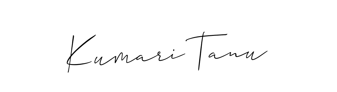 You should practise on your own different ways (Allison_Script) to write your name (Kumari Tanu) in signature. don't let someone else do it for you. Kumari Tanu signature style 2 images and pictures png