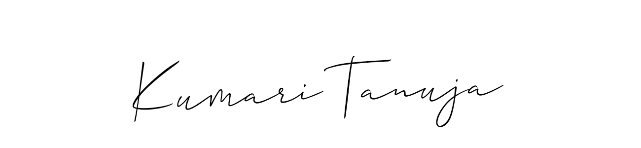 Kumari Tanuja stylish signature style. Best Handwritten Sign (Allison_Script) for my name. Handwritten Signature Collection Ideas for my name Kumari Tanuja. Kumari Tanuja signature style 2 images and pictures png