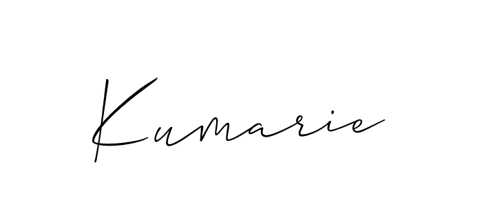 The best way (Allison_Script) to make a short signature is to pick only two or three words in your name. The name Kumarie include a total of six letters. For converting this name. Kumarie signature style 2 images and pictures png