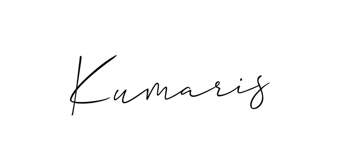 Make a beautiful signature design for name Kumaris. With this signature (Allison_Script) style, you can create a handwritten signature for free. Kumaris signature style 2 images and pictures png