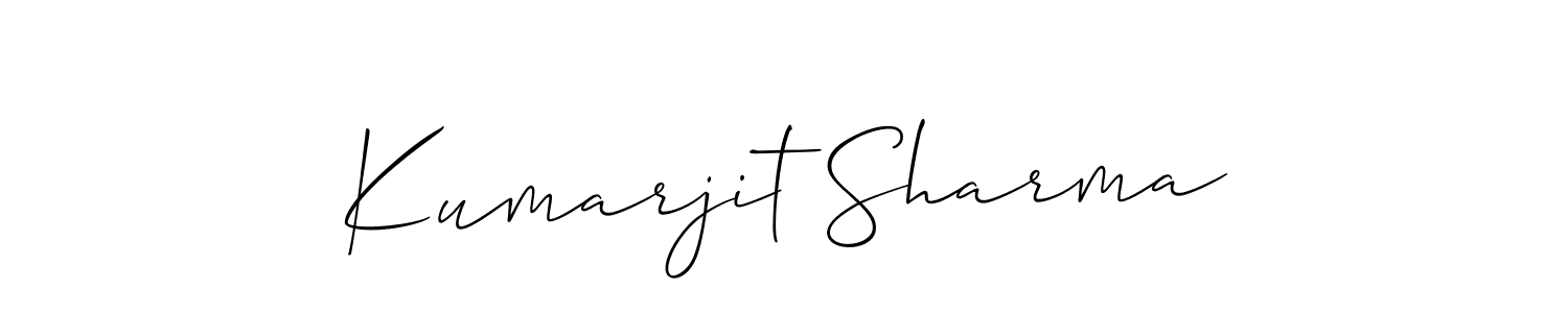 Make a beautiful signature design for name Kumarjit Sharma. With this signature (Allison_Script) style, you can create a handwritten signature for free. Kumarjit Sharma signature style 2 images and pictures png