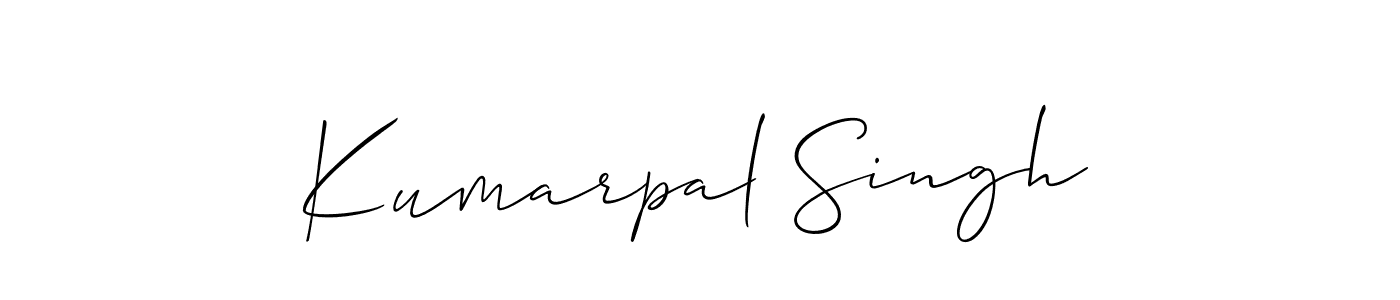 The best way (Allison_Script) to make a short signature is to pick only two or three words in your name. The name Kumarpal Singh include a total of six letters. For converting this name. Kumarpal Singh signature style 2 images and pictures png