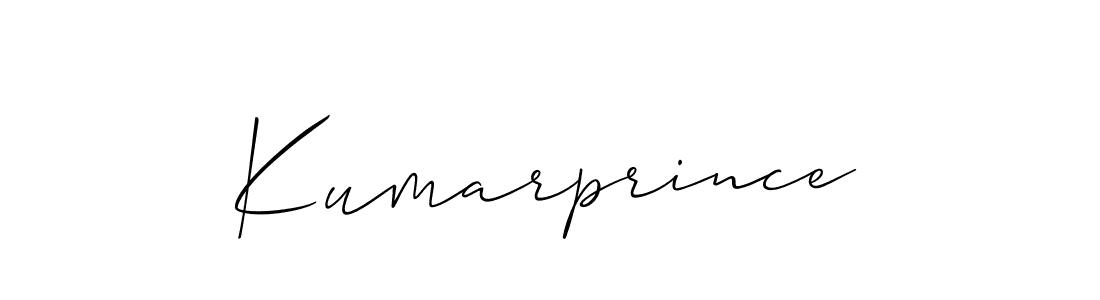 The best way (Allison_Script) to make a short signature is to pick only two or three words in your name. The name Kumarprince include a total of six letters. For converting this name. Kumarprince signature style 2 images and pictures png