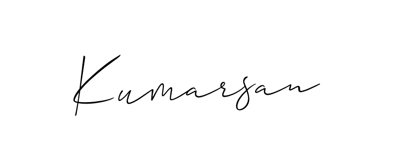 How to make Kumarsan name signature. Use Allison_Script style for creating short signs online. This is the latest handwritten sign. Kumarsan signature style 2 images and pictures png