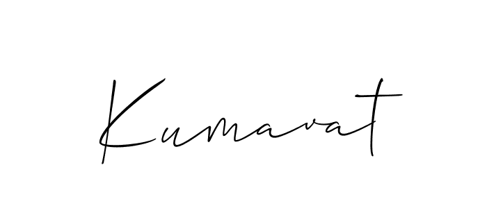 How to make Kumavat signature? Allison_Script is a professional autograph style. Create handwritten signature for Kumavat name. Kumavat signature style 2 images and pictures png