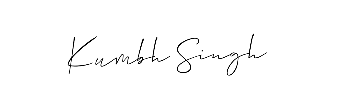 How to Draw Kumbh Singh signature style? Allison_Script is a latest design signature styles for name Kumbh Singh. Kumbh Singh signature style 2 images and pictures png