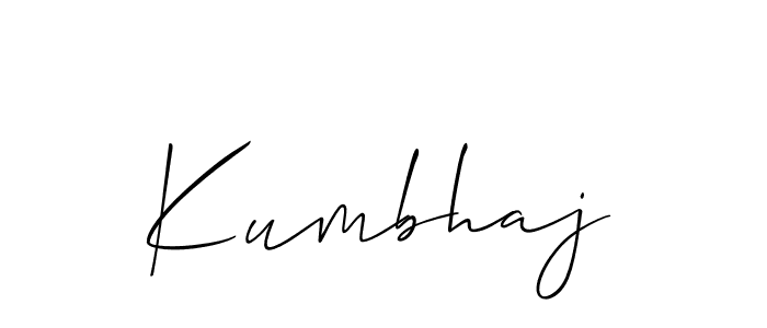 Make a short Kumbhaj signature style. Manage your documents anywhere anytime using Allison_Script. Create and add eSignatures, submit forms, share and send files easily. Kumbhaj signature style 2 images and pictures png