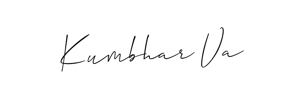 It looks lik you need a new signature style for name Kumbhar Va. Design unique handwritten (Allison_Script) signature with our free signature maker in just a few clicks. Kumbhar Va signature style 2 images and pictures png