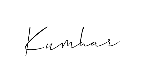 Create a beautiful signature design for name Kumhar. With this signature (Allison_Script) fonts, you can make a handwritten signature for free. Kumhar signature style 2 images and pictures png
