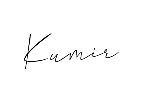 You should practise on your own different ways (Allison_Script) to write your name (Kumir) in signature. don't let someone else do it for you. Kumir signature style 2 images and pictures png