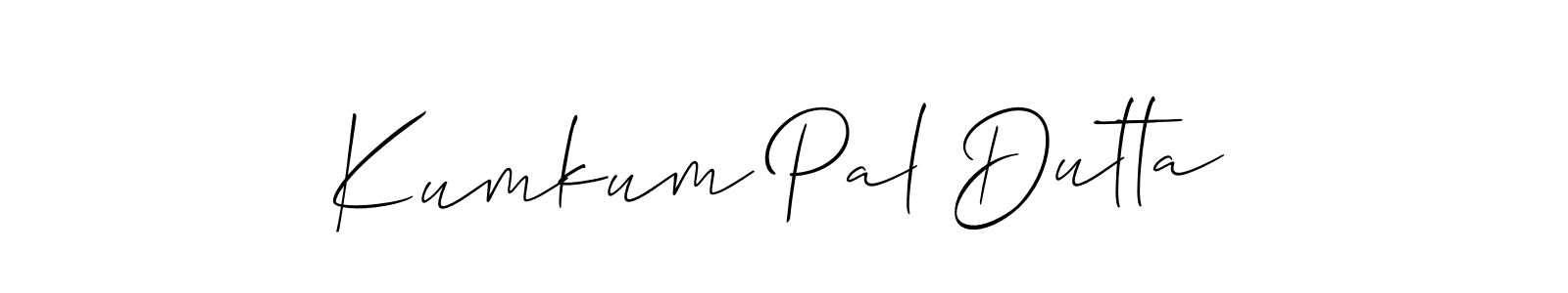 You can use this online signature creator to create a handwritten signature for the name Kumkum Pal Dutta. This is the best online autograph maker. Kumkum Pal Dutta signature style 2 images and pictures png