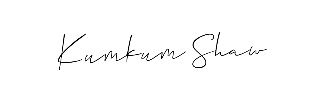 This is the best signature style for the Kumkum Shaw name. Also you like these signature font (Allison_Script). Mix name signature. Kumkum Shaw signature style 2 images and pictures png