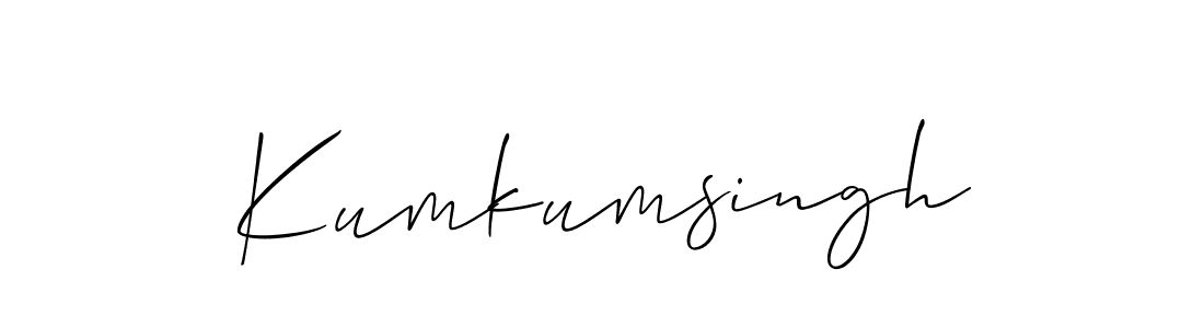 if you are searching for the best signature style for your name Kumkumsingh. so please give up your signature search. here we have designed multiple signature styles  using Allison_Script. Kumkumsingh signature style 2 images and pictures png