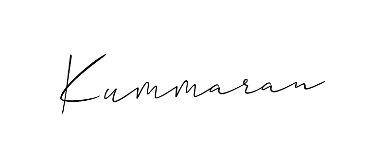 Create a beautiful signature design for name Kummaran. With this signature (Allison_Script) fonts, you can make a handwritten signature for free. Kummaran signature style 2 images and pictures png
