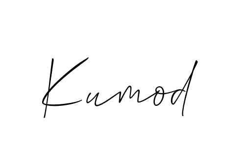 if you are searching for the best signature style for your name Kumod. so please give up your signature search. here we have designed multiple signature styles  using Allison_Script. Kumod signature style 2 images and pictures png