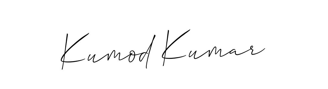 How to make Kumod Kumar signature? Allison_Script is a professional autograph style. Create handwritten signature for Kumod Kumar name. Kumod Kumar signature style 2 images and pictures png