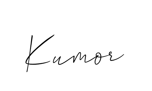 It looks lik you need a new signature style for name Kumor. Design unique handwritten (Allison_Script) signature with our free signature maker in just a few clicks. Kumor signature style 2 images and pictures png