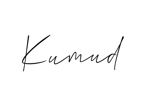 How to make Kumud signature? Allison_Script is a professional autograph style. Create handwritten signature for Kumud name. Kumud signature style 2 images and pictures png