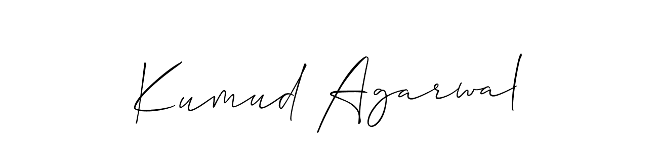 You should practise on your own different ways (Allison_Script) to write your name (Kumud Agarwal) in signature. don't let someone else do it for you. Kumud Agarwal signature style 2 images and pictures png