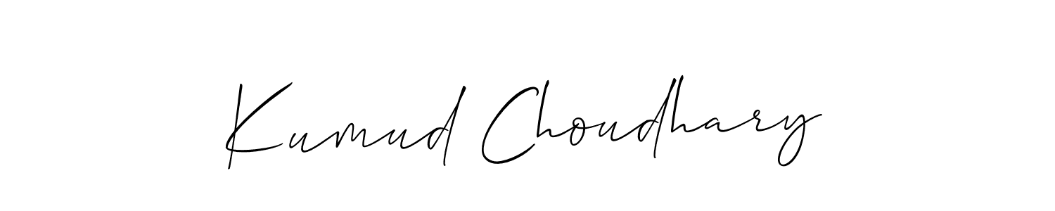 Similarly Allison_Script is the best handwritten signature design. Signature creator online .You can use it as an online autograph creator for name Kumud Choudhary. Kumud Choudhary signature style 2 images and pictures png
